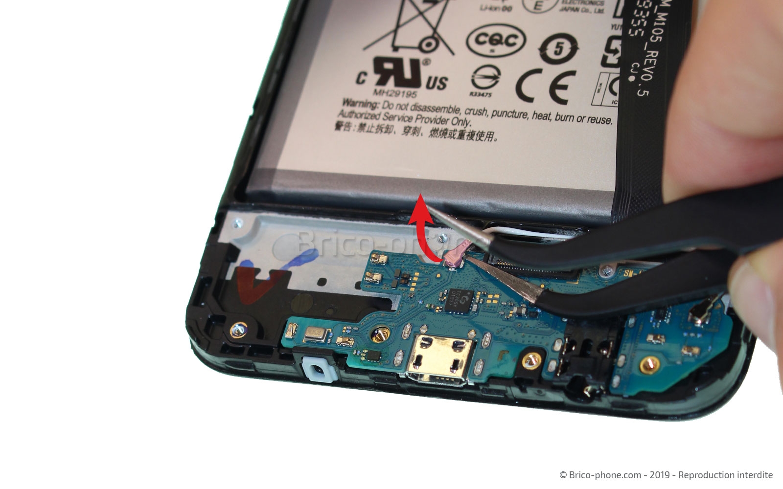 Changement du connecteur de charge  sur Galaxy A10 photo 1